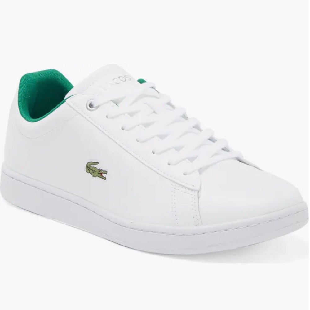 🐊 Lacoste Hydez White Leather Lace-up Sneakers/Tennis Shoes